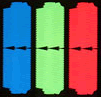 Enlarged image of an IPS-Pro screen pixel