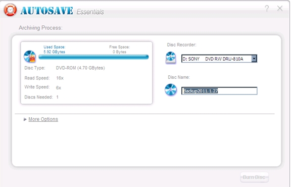 Autosave Essentials archiving process