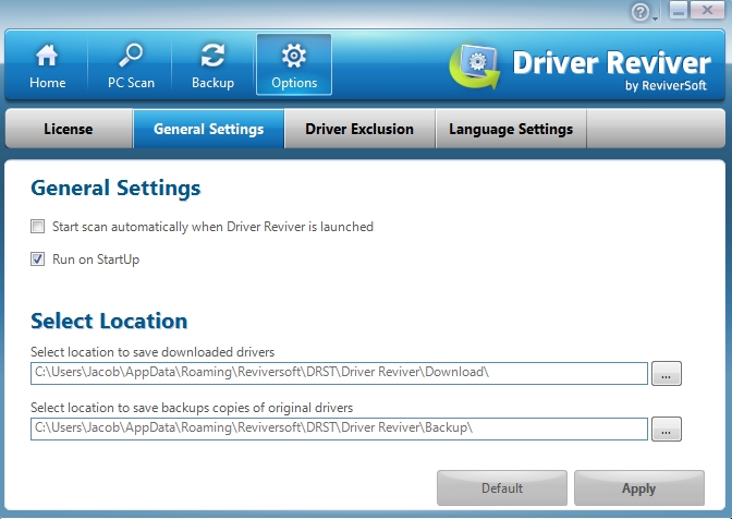 Driver Reviver Options