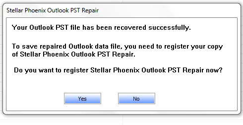 recovered pst screen