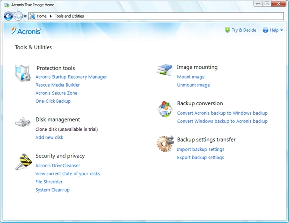 Acronis True Image Setup