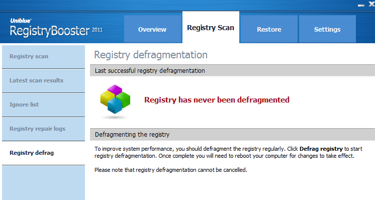 Registry Booster Defrag