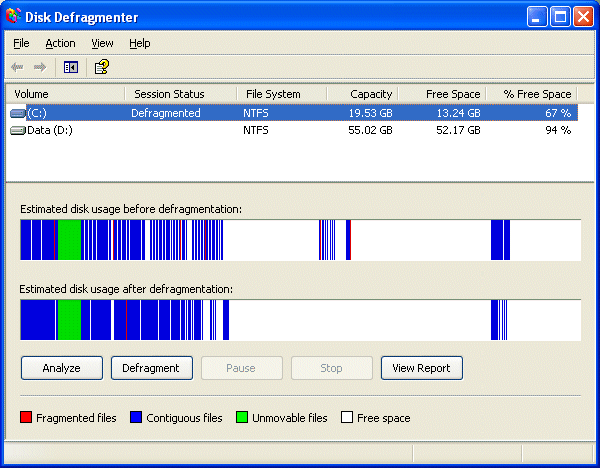 Defragmented