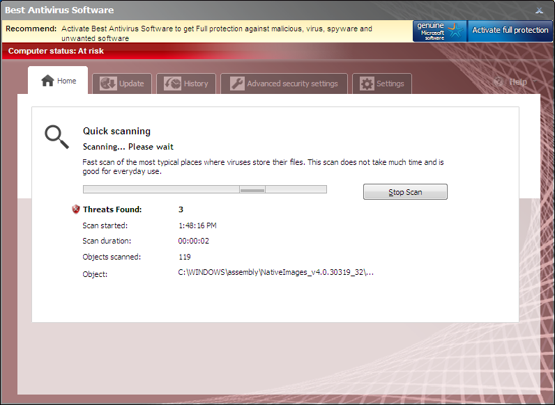 Win 7 Security 2012