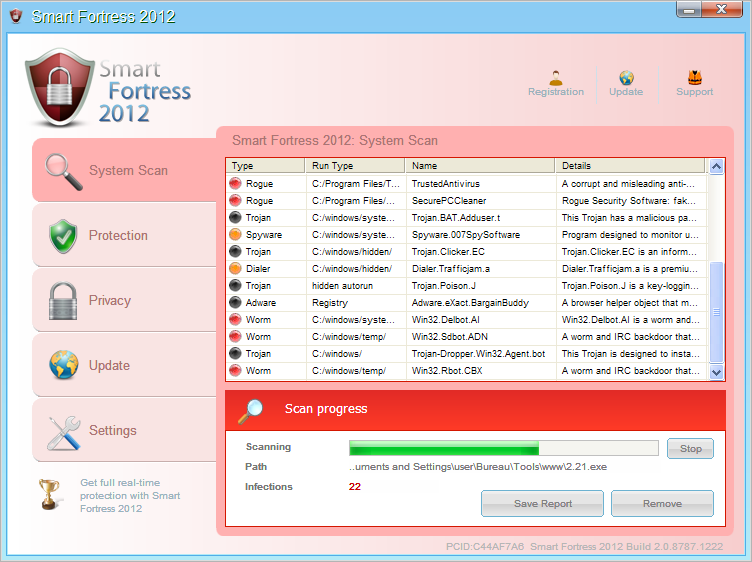 how to remove smart fortress 2012