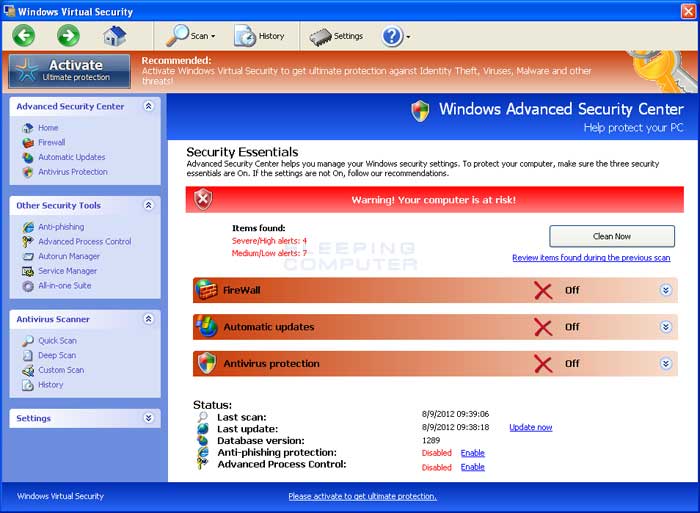 Windows Virtual Security 