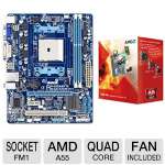 GIGABYTE GA-A55M-DS2 & A8 3850 APU FM1 Bundle