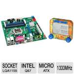Intel BOXDQ67OWB3 Socket H2 Desktop Motherb Bundle