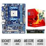 GIGABYTE GA-A55M-DS2 AMD A Series Motherboa Bundle
