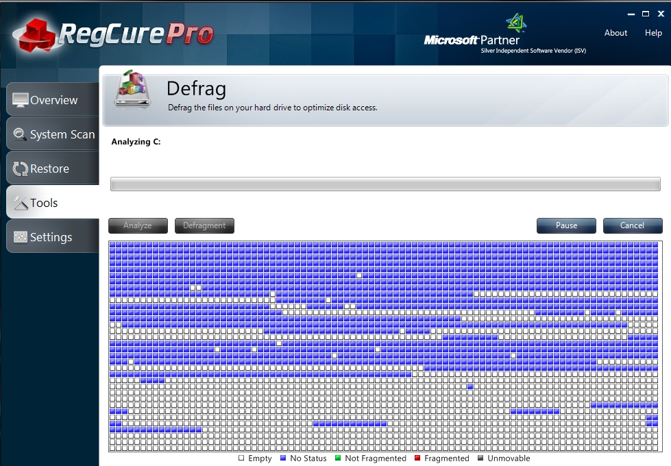 Regcure-Pro defrag