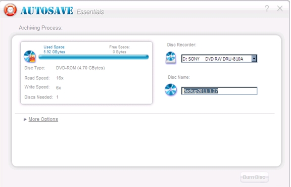 Autosave Essentials archiving process