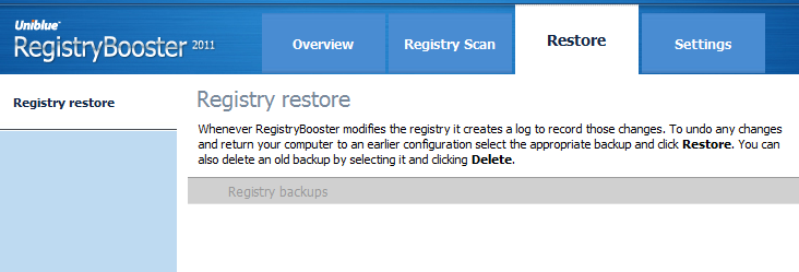 Registry Booster REstore