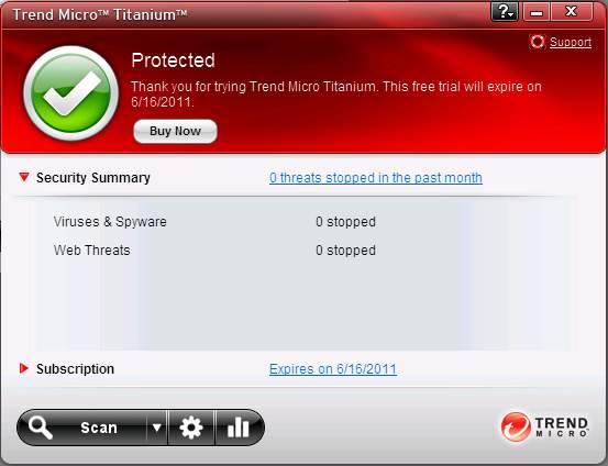 TrendMicro Titanium antivirus 2011